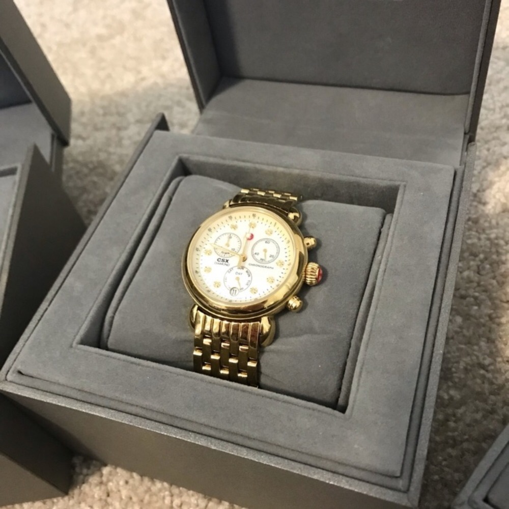 Michele gold diamond csx with 18mm band